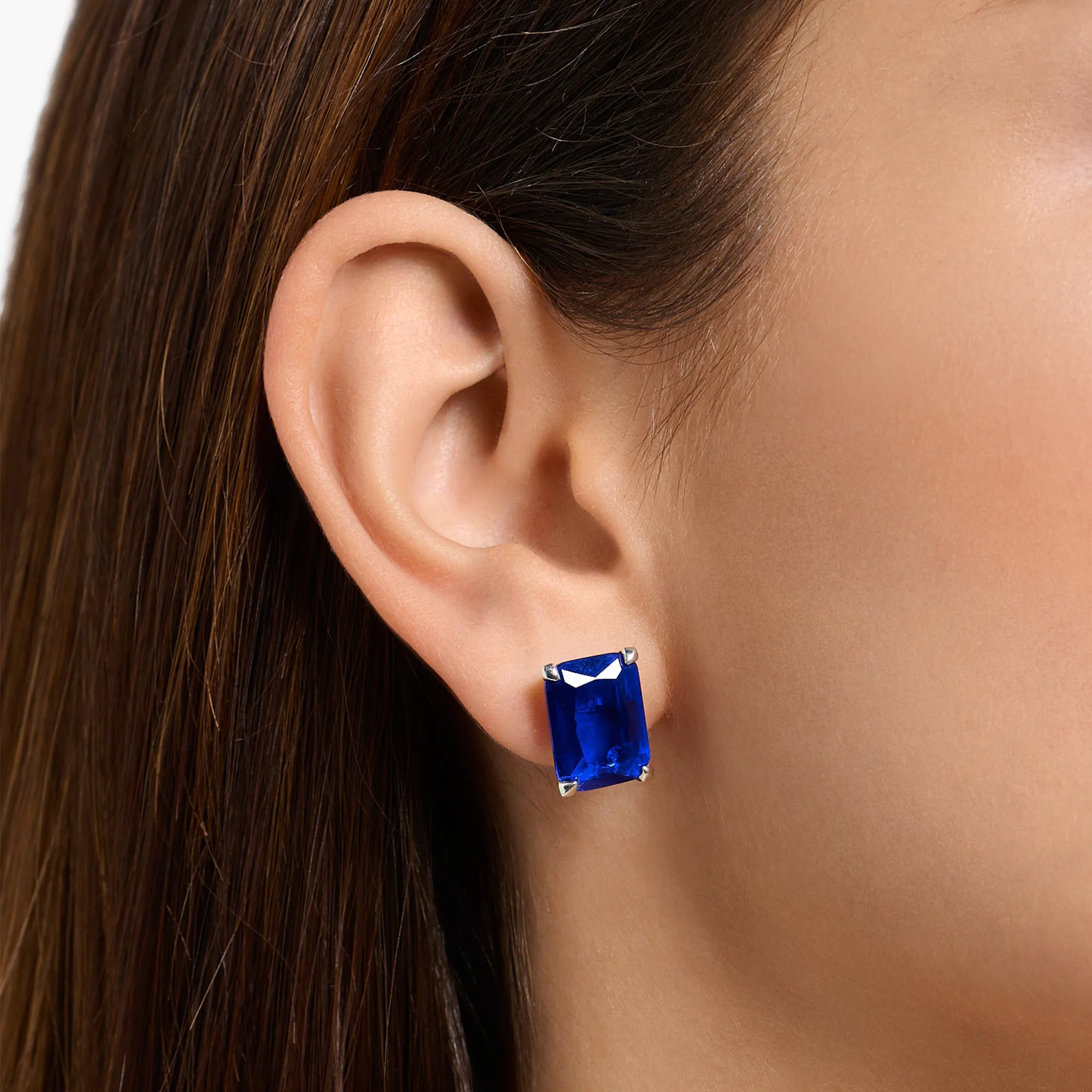 Thomas Sabo Ear Studs Blue Stone Silver