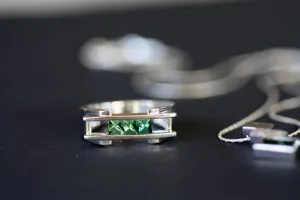 Tourmaline Statement ring with a Handcrafted gemstone, October birthstone