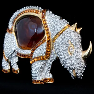 Valentino Rhino Brooch