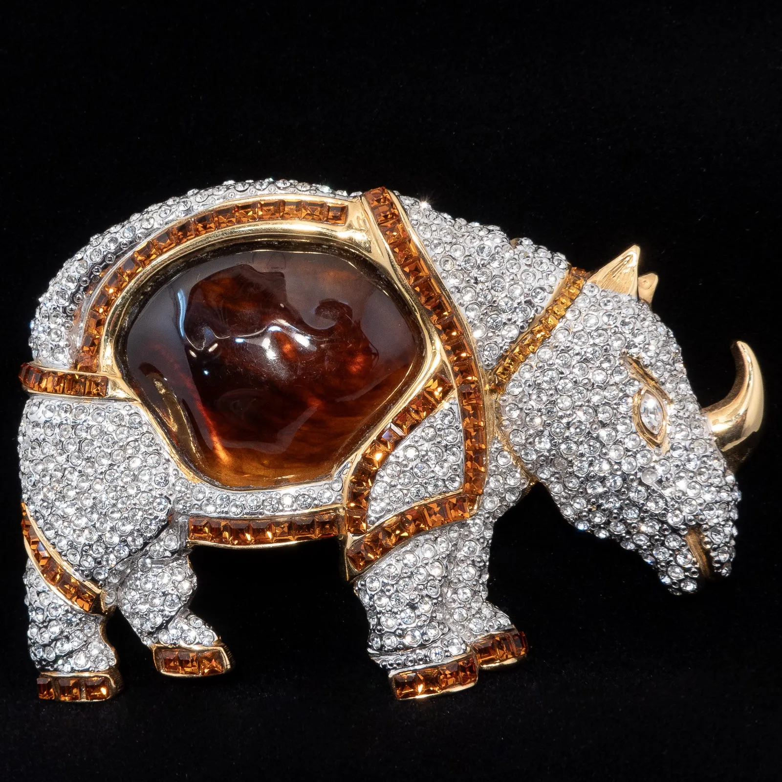 Valentino Rhino Brooch
