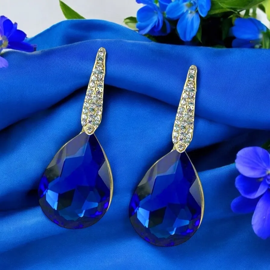 Yasmin Earrings - Sapphire