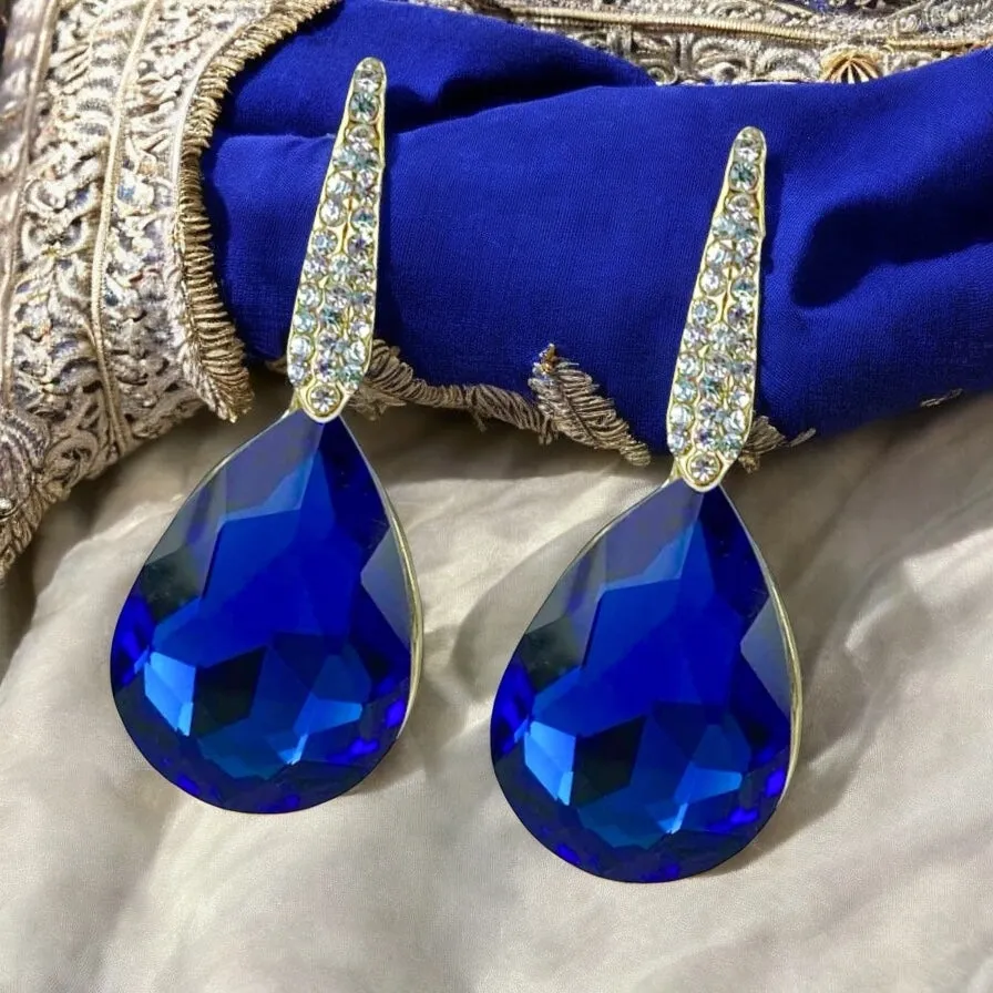 Yasmin Earrings - Sapphire