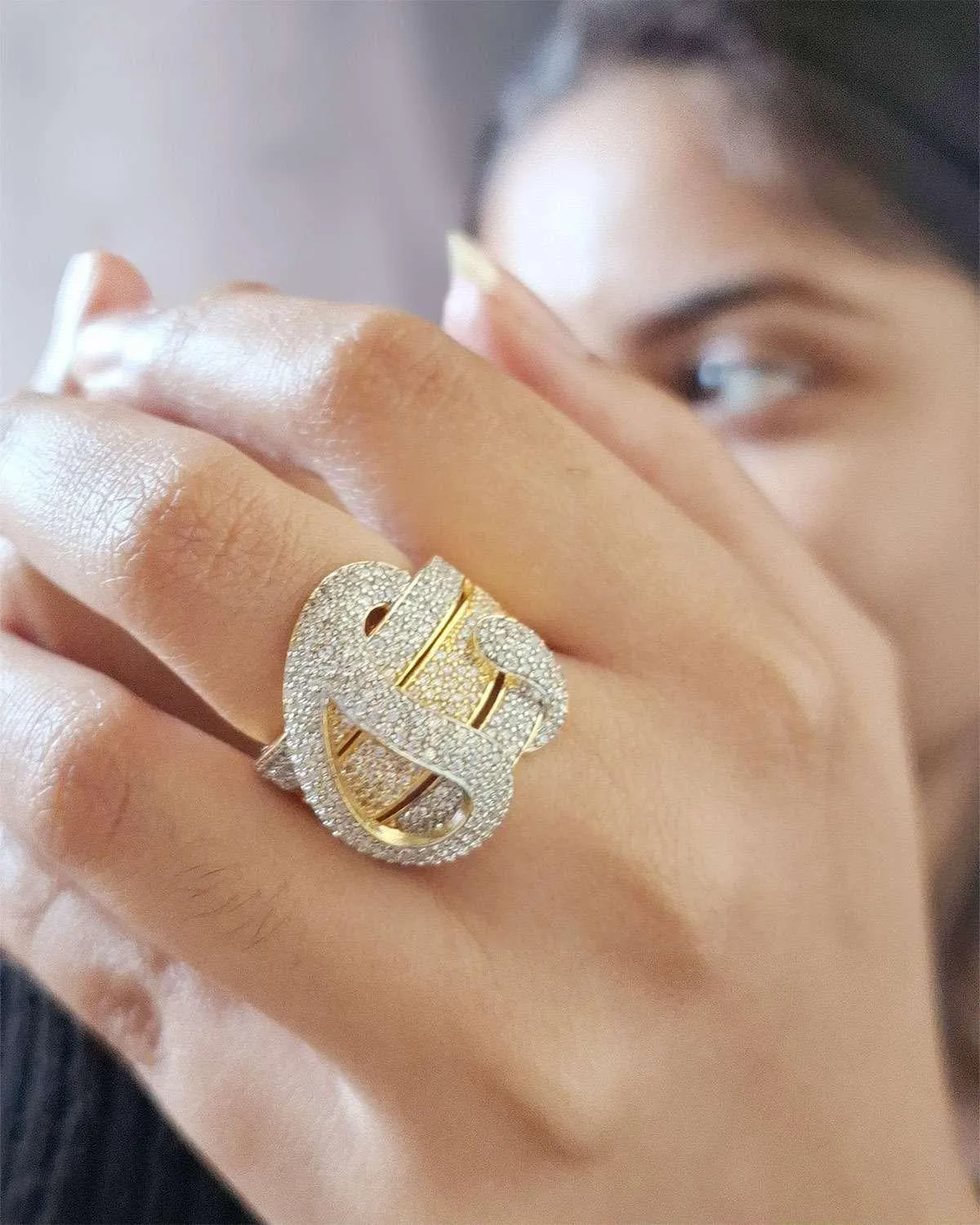 Zevarly Davina Wedding Cocktail AD Rings